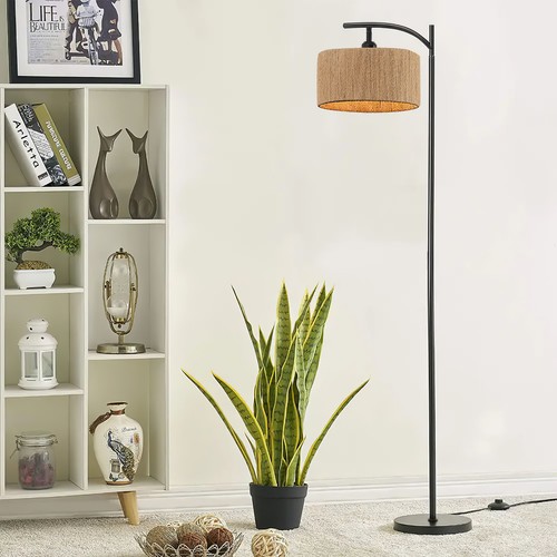 Dimmable rattan floor lamp - floor,